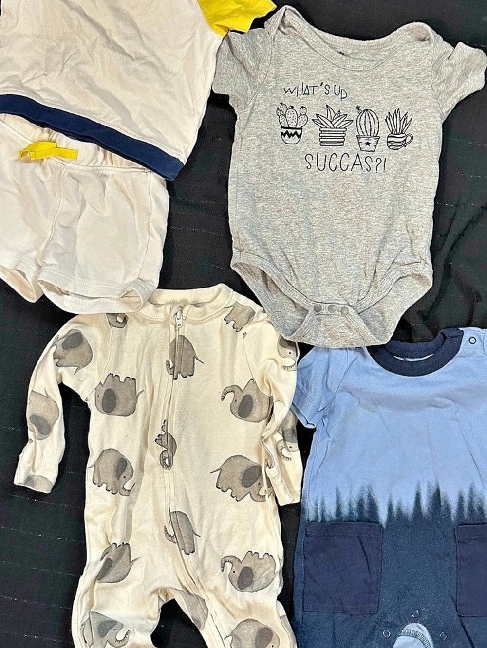 Baby Bundle 4-Piece Clothing Lot White Blue